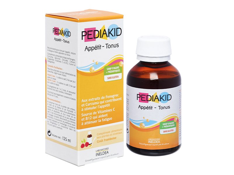Pediakid Apetit Tonus 125ml - Men vi sinh kích thích cảm giác thèm ăn, giảm mệt mỏi