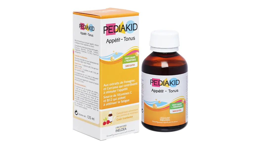 Pediakid Apetit Tonus 125ml - Men vi sinh kích thích cảm giác thèm ăn, giảm mệt mỏi