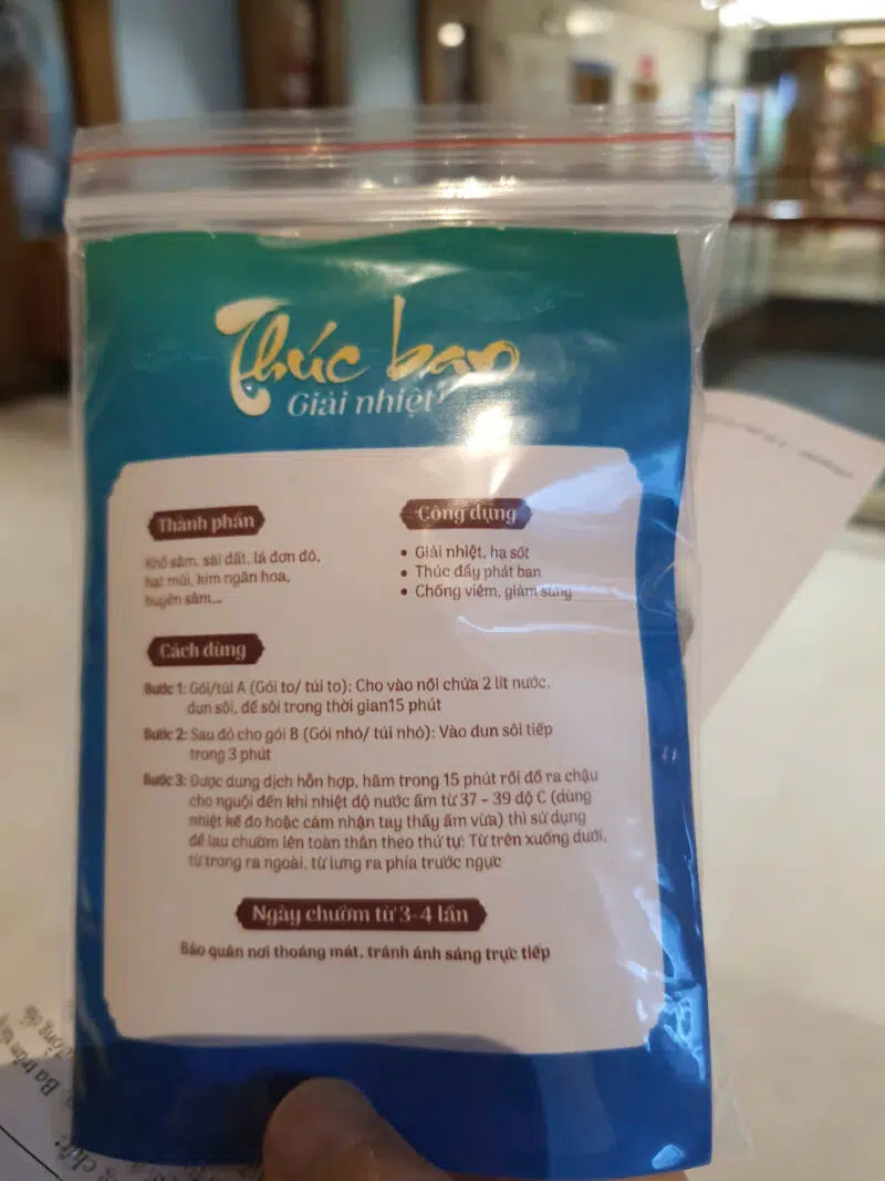 Gói thuốc Thúc ban giải nhiệt - Hình ảnh 6